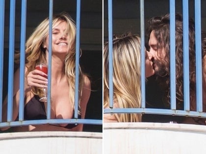 Heidi Klum Wearing A Bikini On a Balcony With Tom Kaulitz