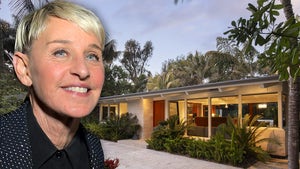 Ellen Degeneres Beside Her Beach House In Montecito