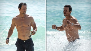 Mark Wahlberg and Rhea Durham in Barbados