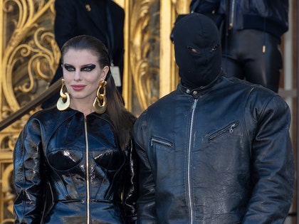 Kanye West and Julia Fox Wear Matching Leather Outfits in Paris