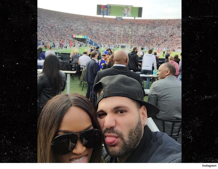 New Couple 'Jersey Shore' Ronnie and Malika Mugging at Rams :: 1212-ronnie-magro-malika-haqq-rams-game-instagram-6