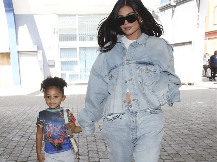 Kylie and Stormi in London Supporting Travis