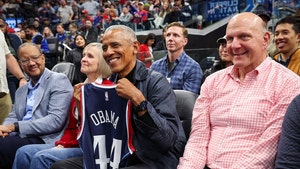 Barack Obama Spotted Courtside at Clippers Game getty 1