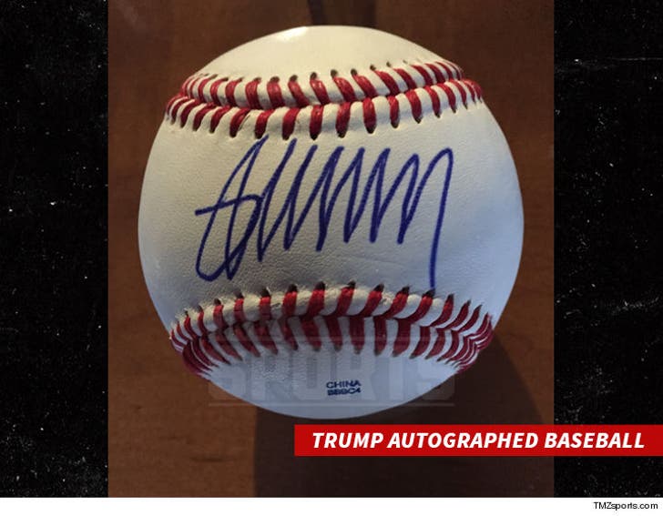 Donald Trump Autographed Baseball Prices Skyrocket PHOTO :: 0120-donald-trump-signed-baseball-tmz-sports-3